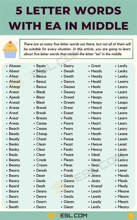 5 letter word with ea in the middle|5 letter words with ea as 2nd and 3rd letters.